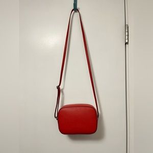 Faux-Leather Square Mini Shoulder Bag